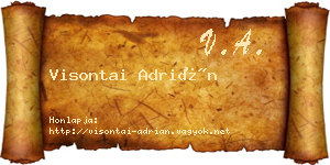 Visontai Adrián névjegykártya